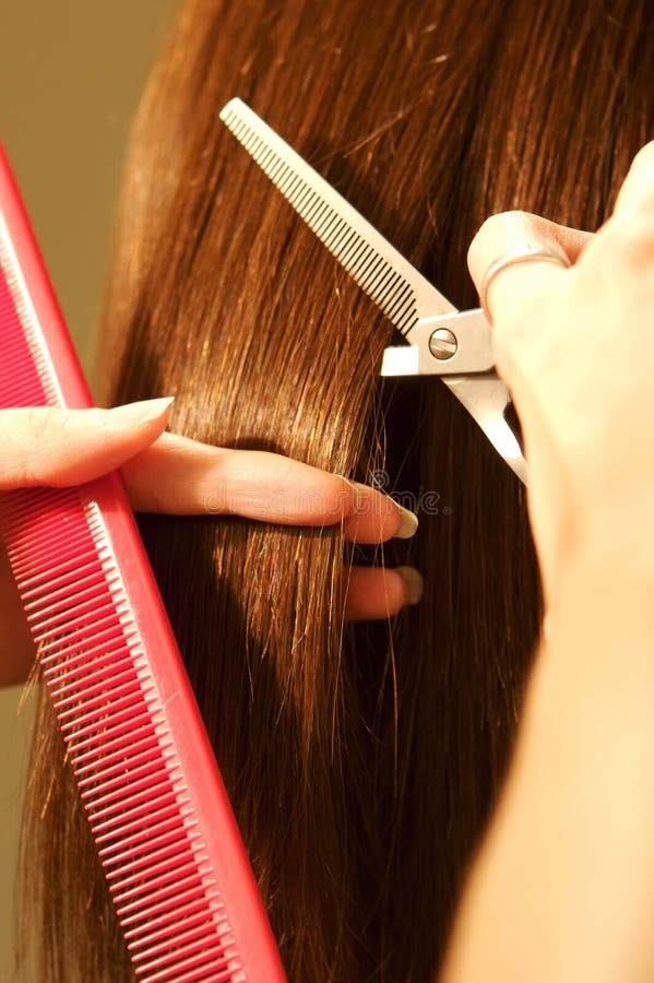 Female hair coloring at a salon