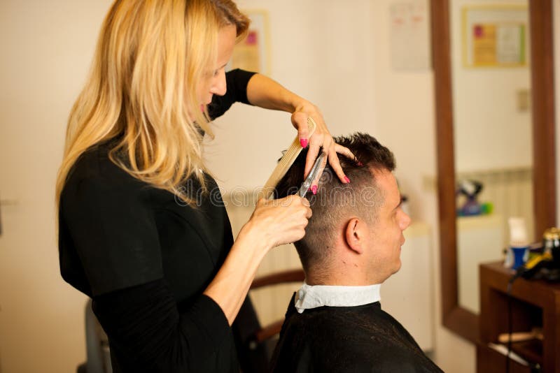 1,023 Cutting Hair Man Women Stock Photos - Free & Royalty-Free Stock  Photos from Dreamstime