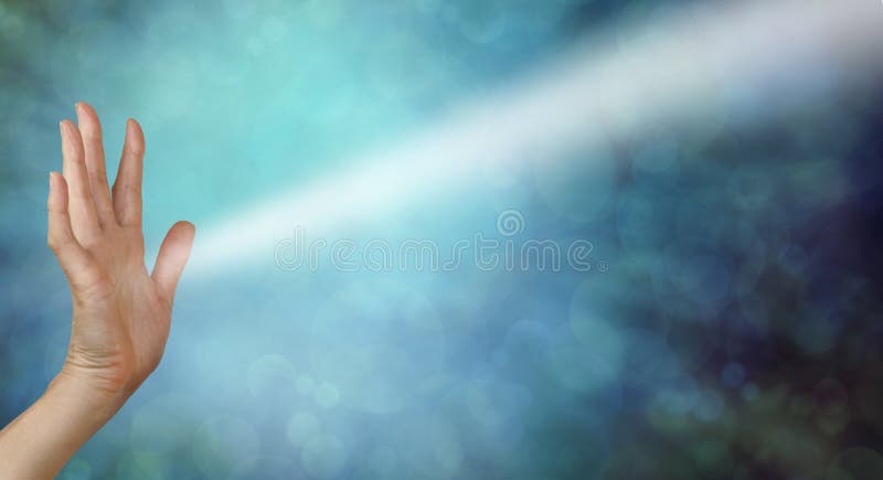 Pranic healer sending focused energy from right hand palm chakra stock images Pranic healer sending focused energy from right hand palm chakra stock images