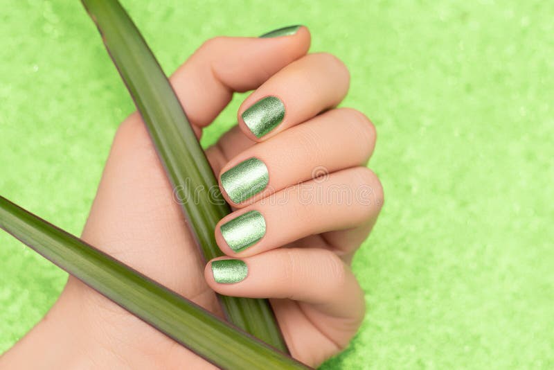 4. Olive Green Glitter Nail Polish - wide 1
