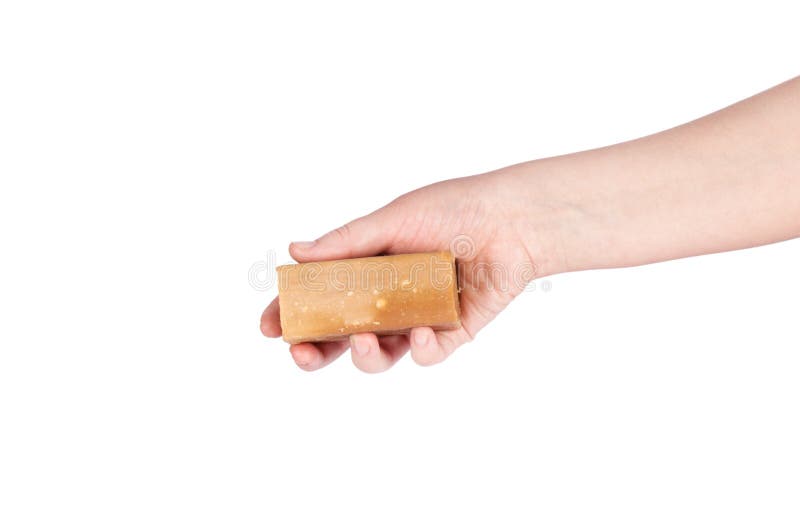 Female hand holding a soap stock photo. Image of isolated 69729226