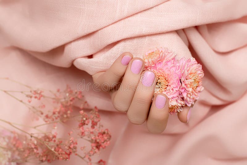 4. Pink Marble Hand Nail Design - wide 5