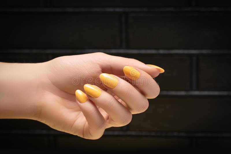 Glitter Yellow and Black Nail Design - wide 9