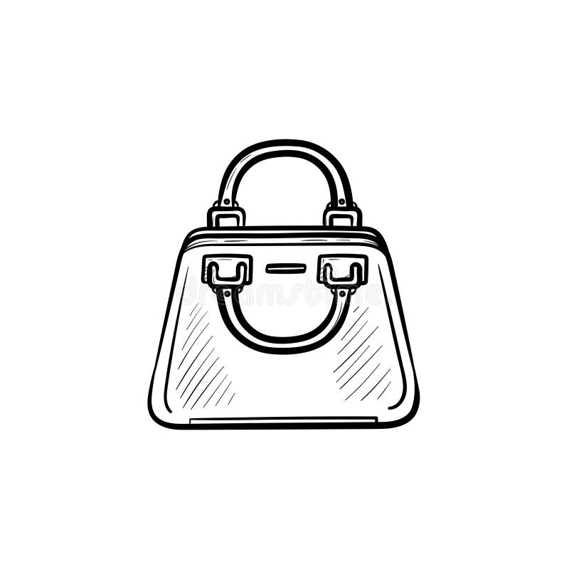 Illustration Of Line Drawing Small Round Bag PNG Images | PSD Free Download  - Pikbest