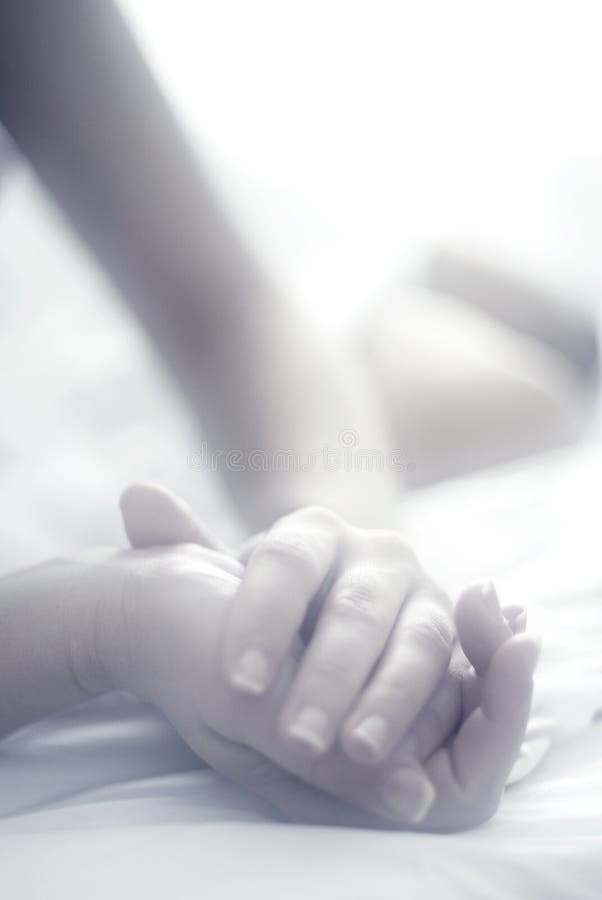 Female hands stock photography