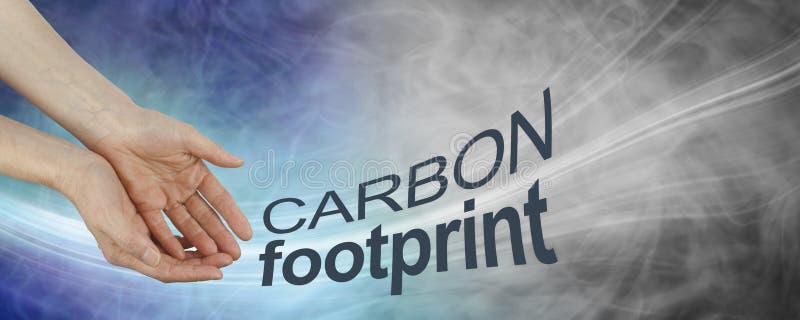 How big is your carbon footprint concept background