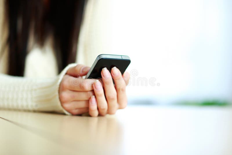 Female Hands Holding Smartphone Stock Photo Image of touching