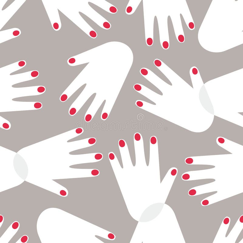 Female hands pattern vector illustration Female hands pattern vector illustration