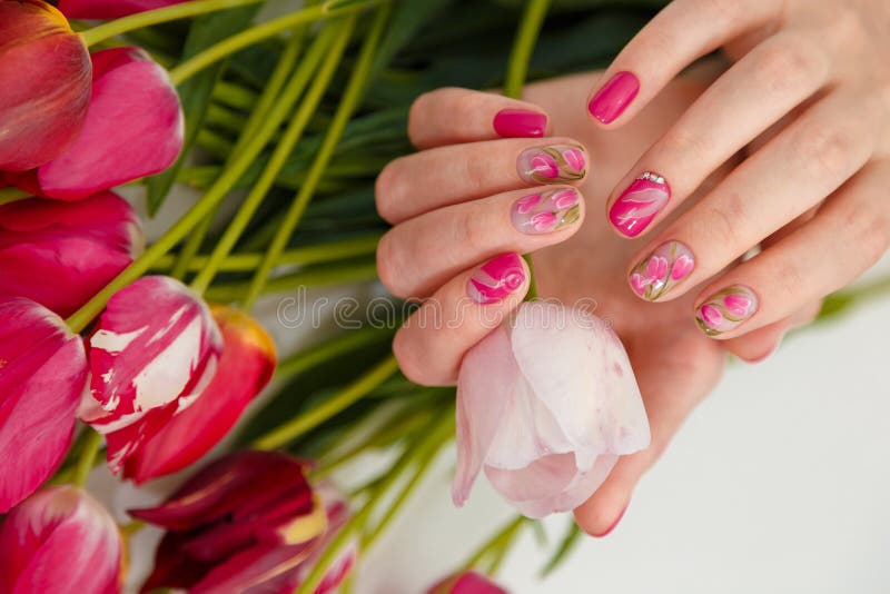 2 Pcs Of Tulip Nail Art Stickers | SHEIN USA