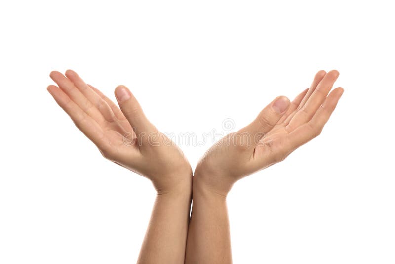 Female hands on white background royalty free stock image