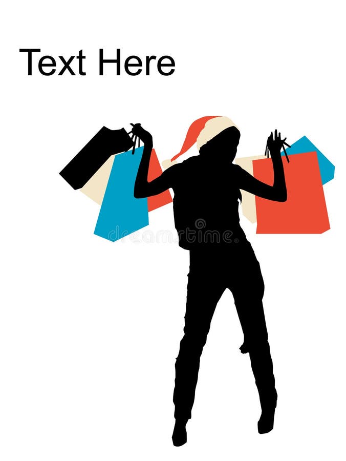 Female holding shopping bags