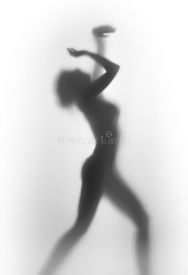 Beautiful and dancing woman body silhouette