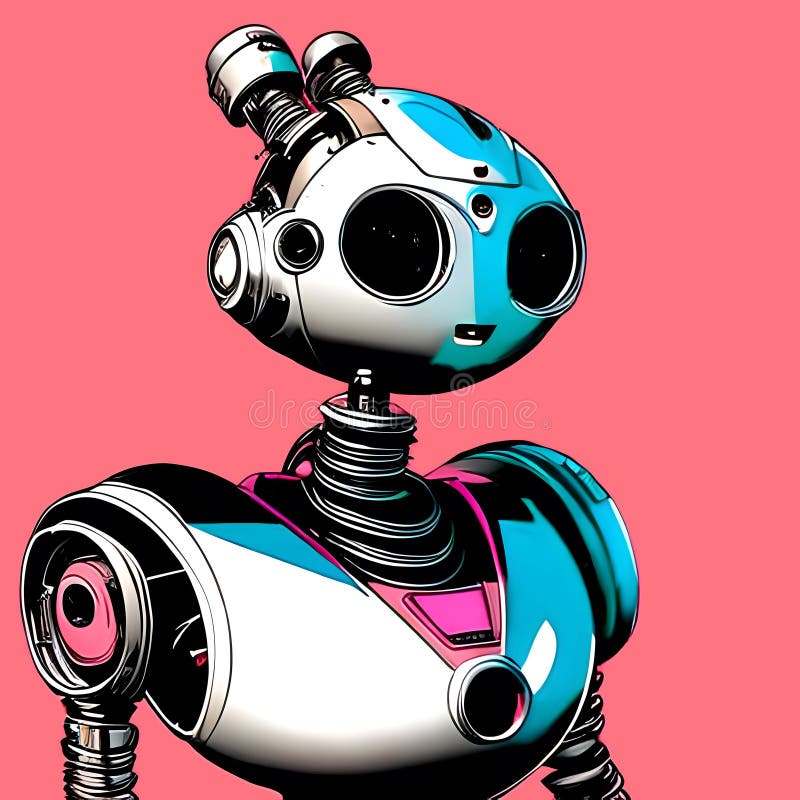 Female humanoid robot royalty free illustration