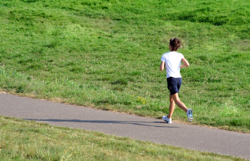 Female jogger stock image