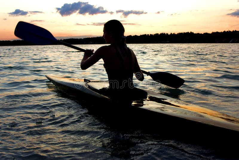 Female kayaker