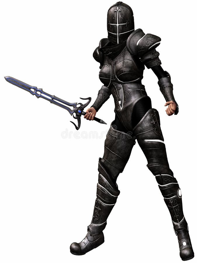 Female Knight stock illustration. Illustration of helmet 7407035