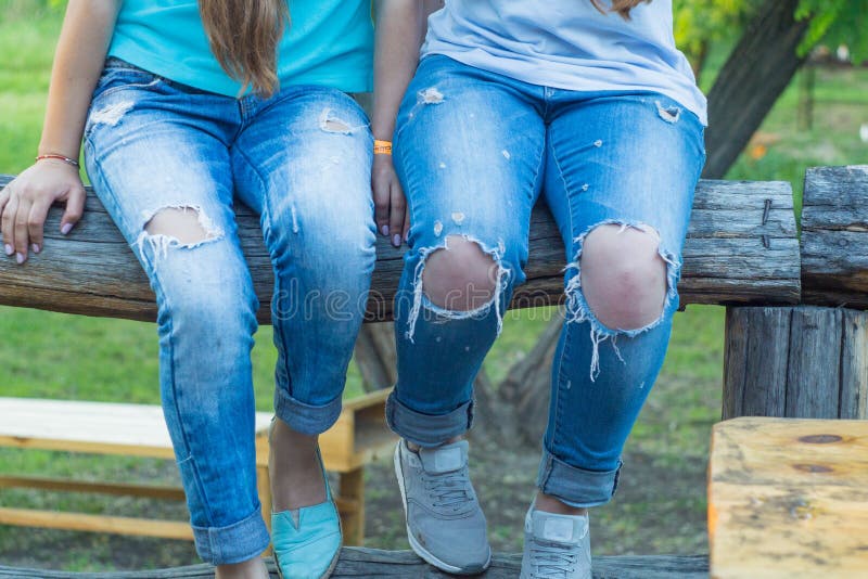 Men Denim Frayed Jeans Ripped Holes Punk Hip Hop Straight Leg Pants | eBay