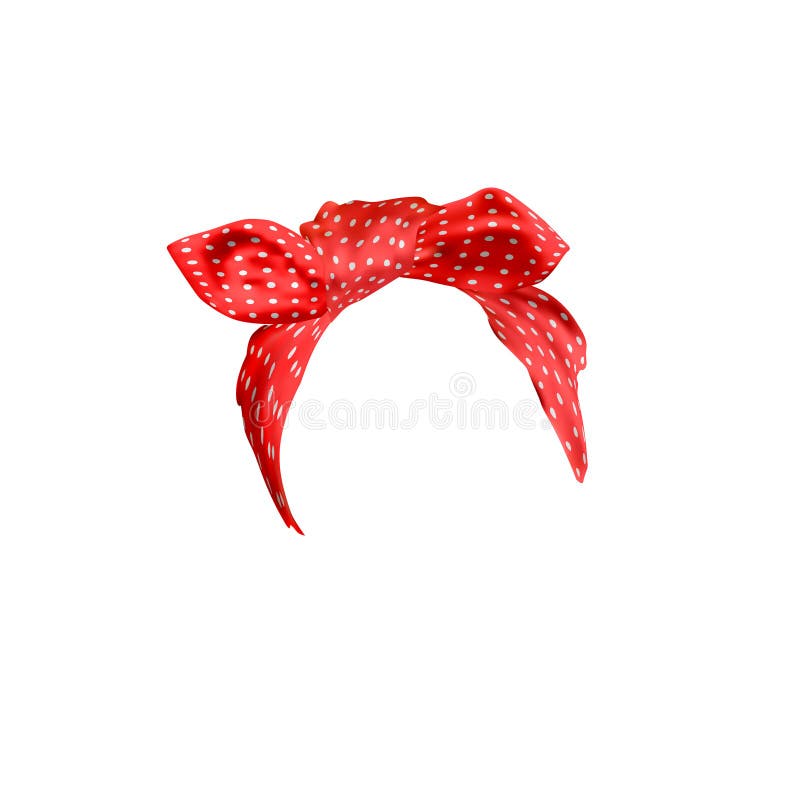 Red Polka Dot Hair Bow Stock Illustrations – 93 Red Polka Dot Hair Bow ...