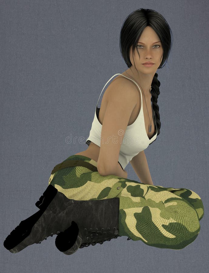 Female Lin The Army Stock Illustration Illustration Of