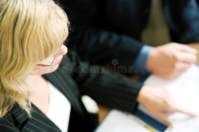 Female Manager in a meeting stock images Female Manager in a meeting stock images