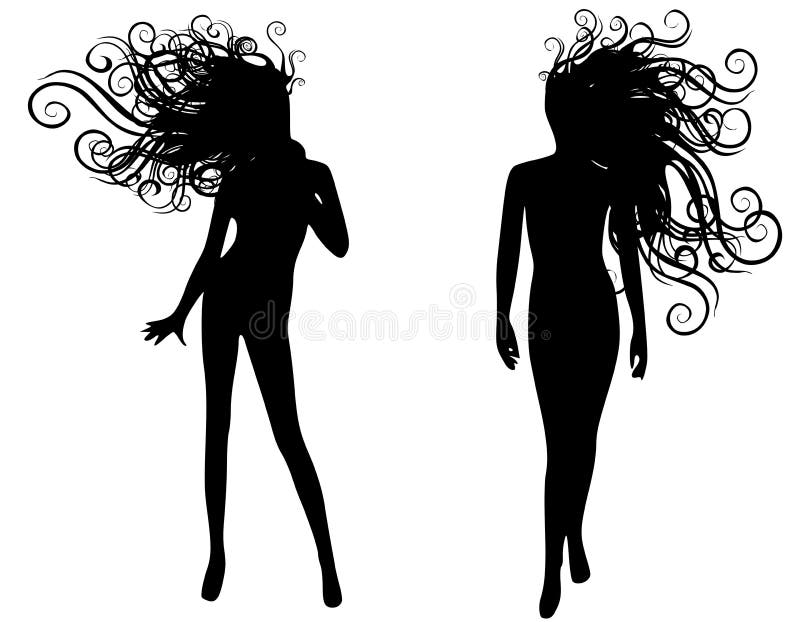 Female Model Silhouette Vectors