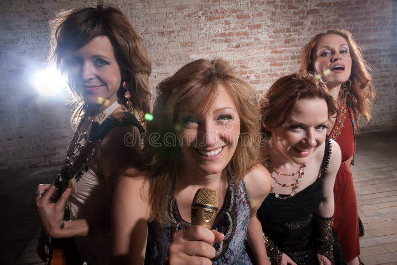 Female musicians stock photo. Image of necklace, pretty - 15036496