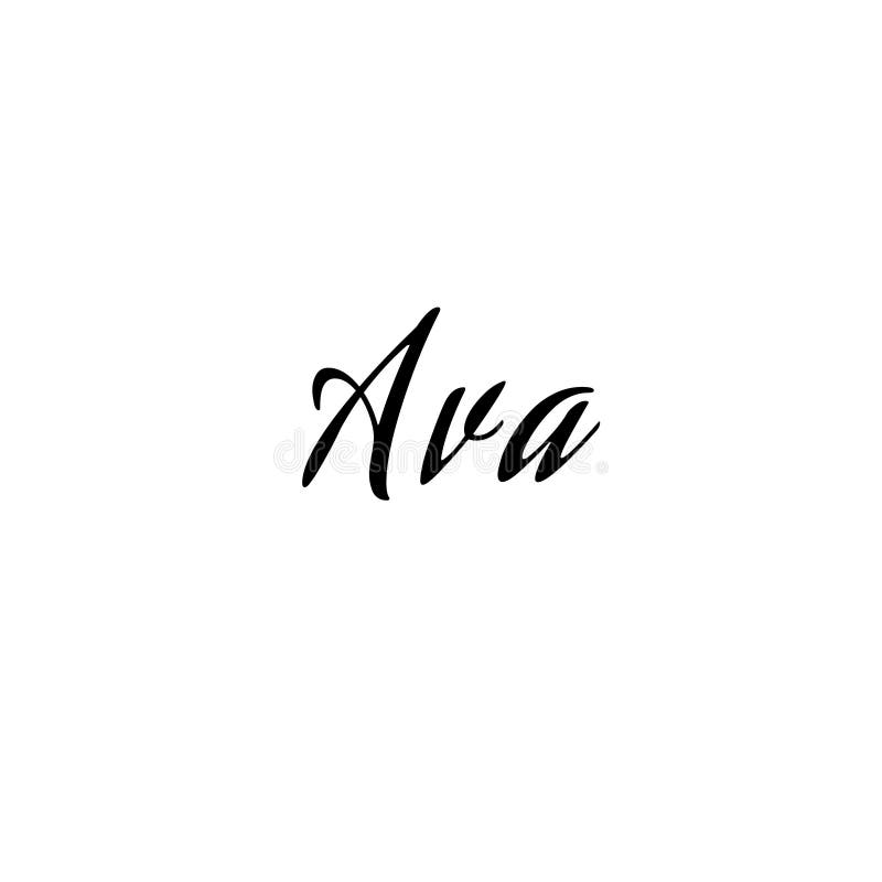 The Female Name is Ava. Background with the Inscription - Sofia. a ...