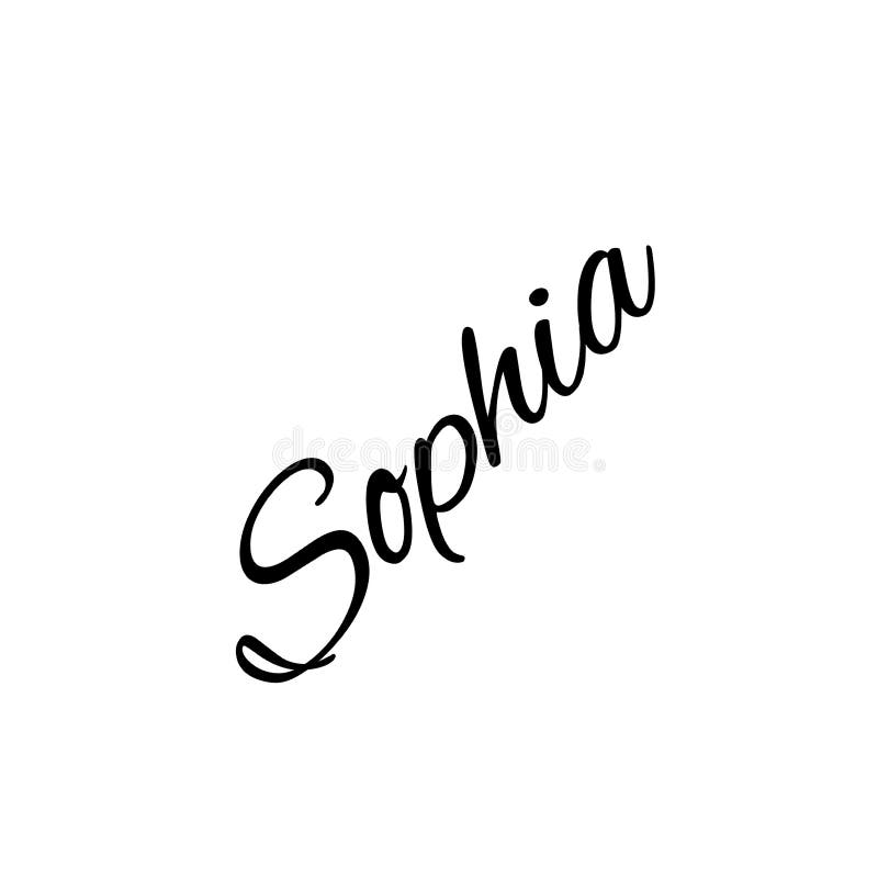 Sofia Female Name - in Stylish Lettering Cursive Typography Text Stock ...
