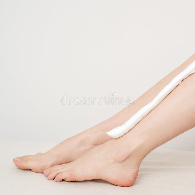 Bare Legs with Shaving Foam Stock Photo Image of body, health 188499214