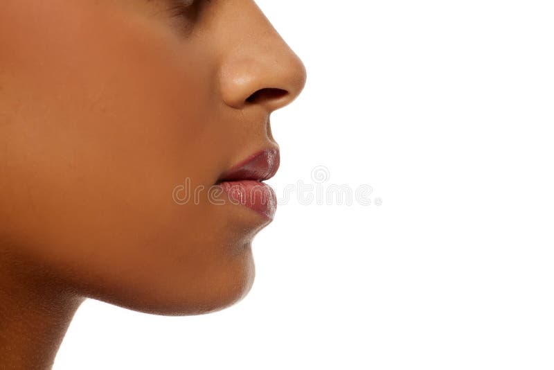 Female nose and mouth royalty free stock images Female nose and mouth royalty free stock images