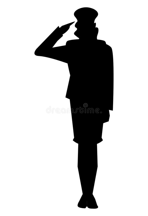 female officer soldier silhouette icon. female officer soldier silhouette icon