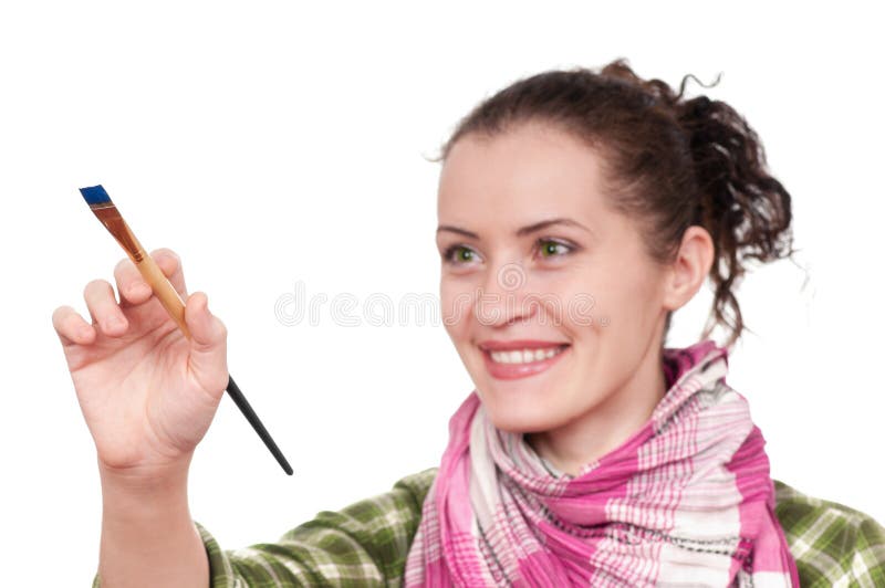 Female painter royalty free stock photo Female painter royalty free stock photo