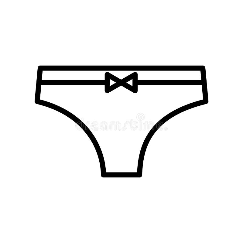 Female Panties Vector Linear Icon in Flat Style Isolated on White  Background. Outline Illustration of Woman Underwear Stock Illustration -  Illustration of isolated, cotton: 177217763