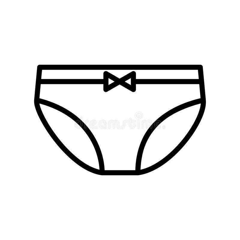 Female Panties Vector Linear Icon in Flat Style Isolated on White  Background. Outline Illustration of Woman Underwear Stock Illustration -  Illustration of isolated, cotton: 177217763