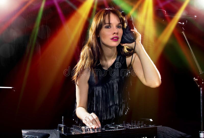 Female Party DJ stock image. Image of entertainment, emcee 51291055