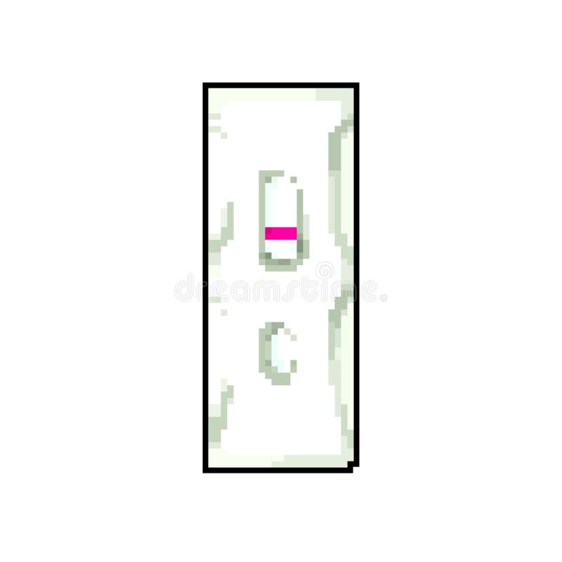 Female Pregnant Test Game Pixel Art Vector Illustration Stock Vector