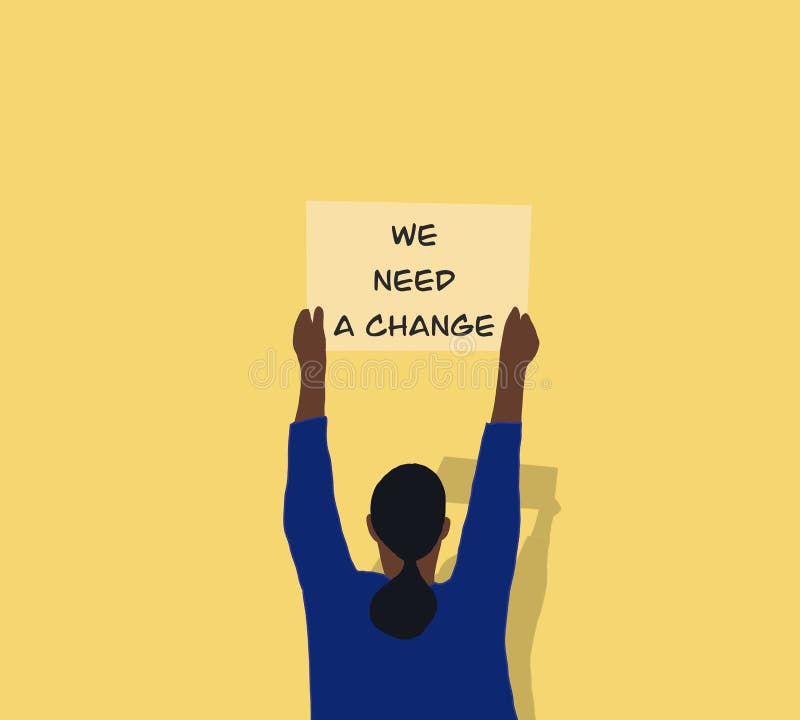 Female Protesting for Equality and Women  People on  Yellow Background Concept of Revolution or Protest Holdin Stock  Illustration - Illustration of emotions, activist: 188130886