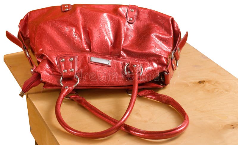 Female red bag.