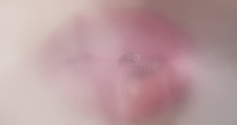 Female with Red Lips Blowing Big Bubble with a Bubble Gum Filling Whole Frame and Bursting