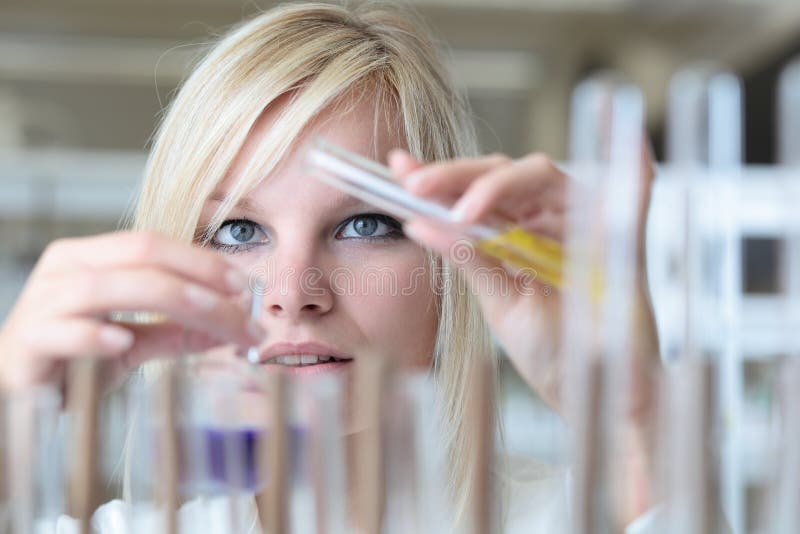 Female researcher in a lab