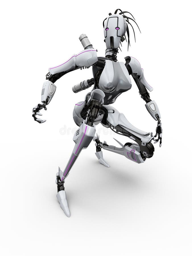 Female Robot stock illustration
