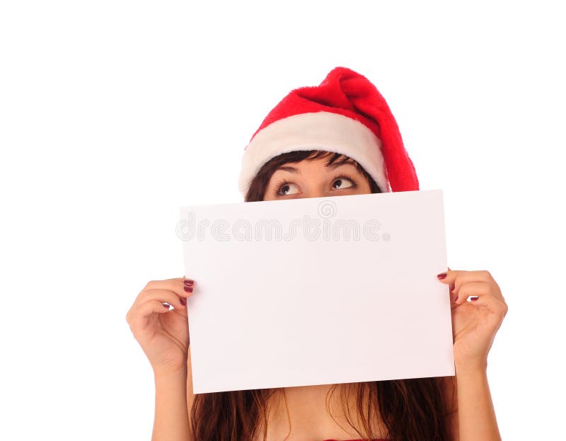 Female Santa royalty free stock photo Female Santa royalty free stock photo