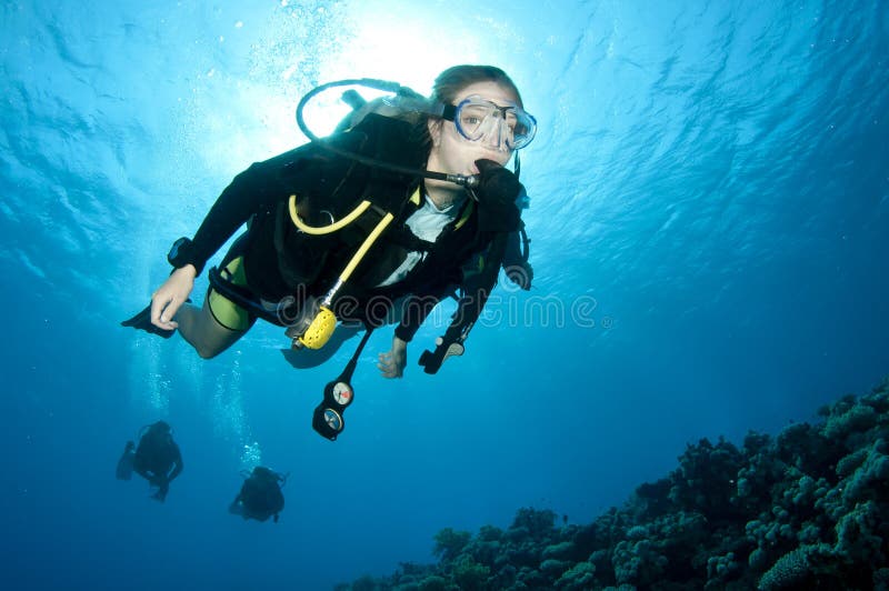 Female scuba diver