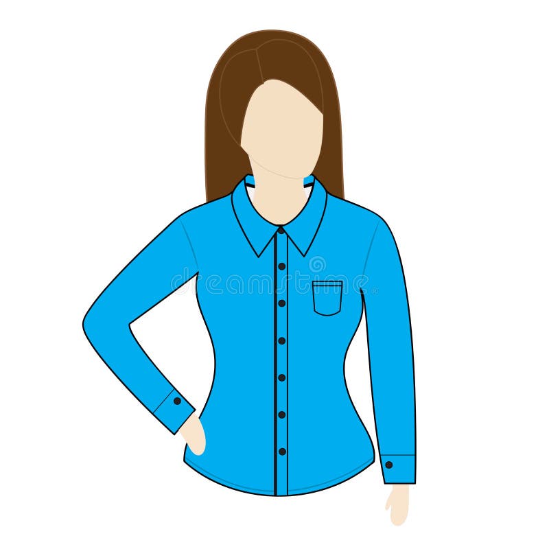 Female shirt template stock vector. Illustration of design - 51771363