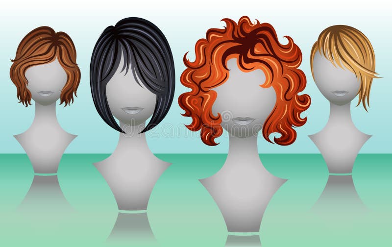 red hair wig clipart