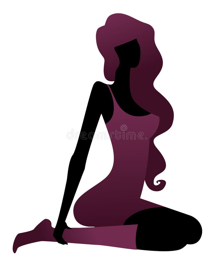 Female silhouette stock illustration. Illustration of dance - 12546648