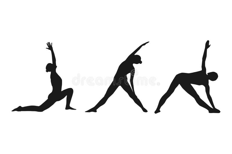 Yoga poses stock illustration. Illustration of flexibility - 9112848