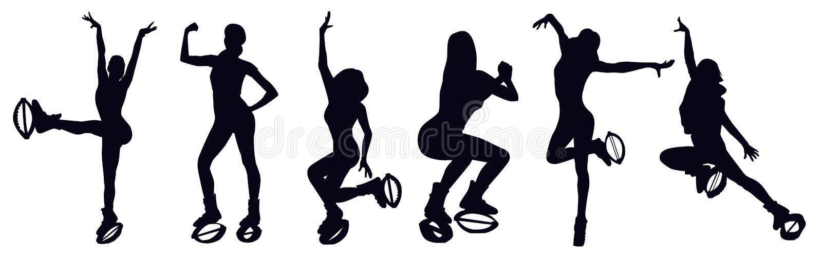 Floor power jumps knee to jump squats exercise Vector Image