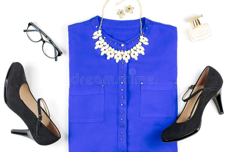 Female Smart Casual Style Clothing and Accessories -purple Shirt