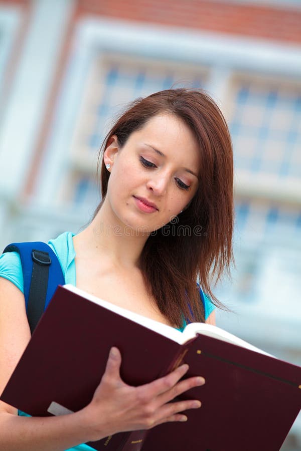 Female Student reading